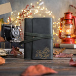 The Lord Is My Light Psalm 27:1 Forest Green handcrafted leather journal, Christian scripture gift