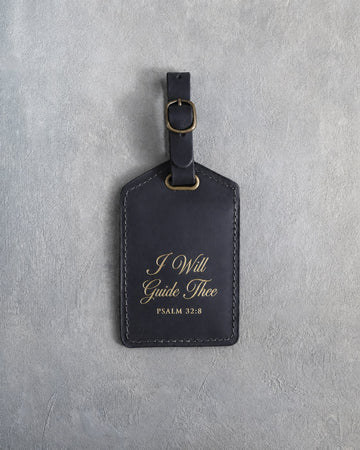 Psalm 32:8 luggage tag – "i will guide thee" bible verse gift