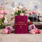 I Will Guide Thee Psalm 32:8 full-grain leather passport cover, Christian scripture gift