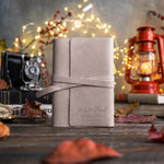 Delight Thyself In The Lord Psalm 37:4 Gray Sand handcrafted leather journal, Christian scripture gift