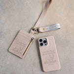 As The Hart Panteth After The Water Brooks Psalm 42 handcrafted leather iPhone case, Christian scripture gift