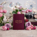 A Very Present Help Psalm 46:1 full-grain leather passport cover, Christian scripture gift