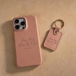 Have Mercy Upon Me, O God Psalm 51 handcrafted leather iPhone case, Christian scripture gift