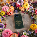 Rejoicing In Hope Rom. 12:12 handcrafted leather iPhone case, Christian scripture gift