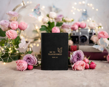 Romans 12:2 passport cover – "be ye transformed" bible verse gift