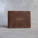 If God Be For Us Romans 8:31 full-grain leather wallet, Christian scripture gift