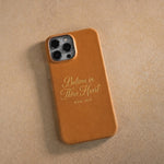Believe In Thine Heart Rom. 10:9 handcrafted leather iPhone case, Christian scripture gift
