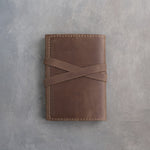 Sicilian Brown leather journal, Small size, back