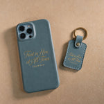 Trust In Him At All Times Psalm 62:8 handcrafted leather iPhone case, Christian scripture gift