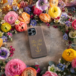 Thou Art My Hope Psalm 71:5 handcrafted leather iPhone case, Christian scripture gift
