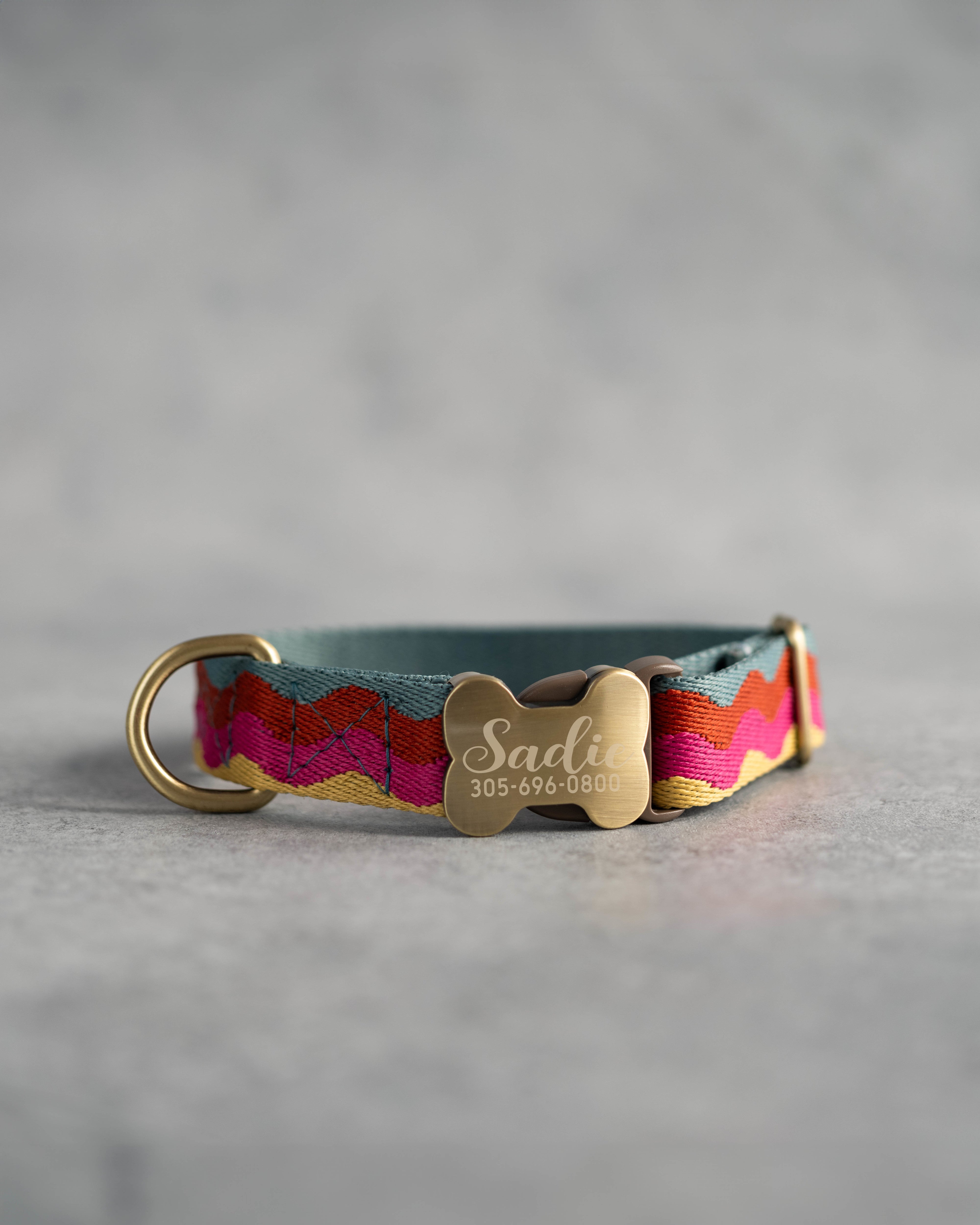 Personalized dog collar with name engraved