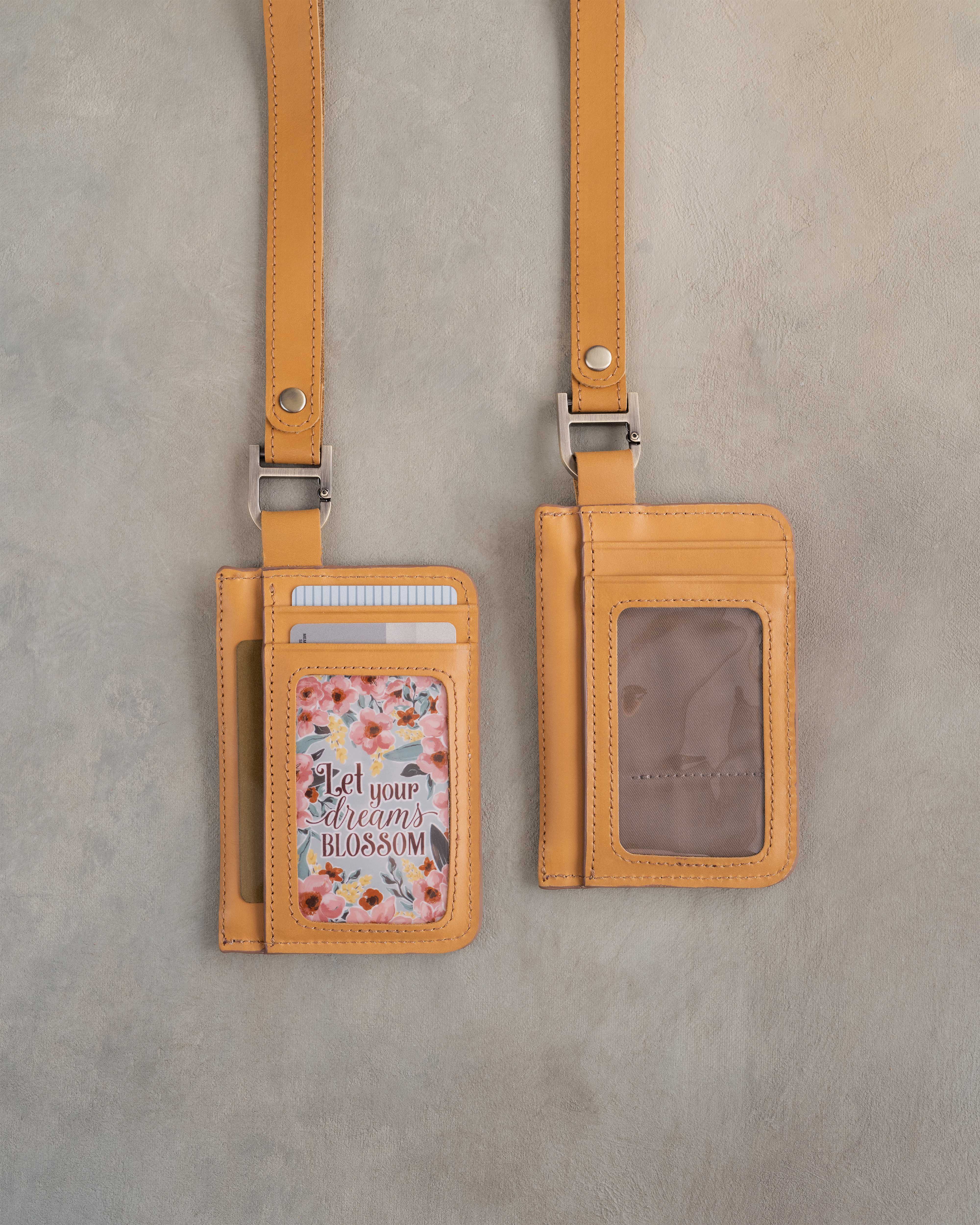 Leather womens wallet keychain