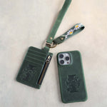 Webbing dog collar green floral