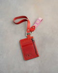 Leather womens wallet keychain