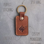 Personalized Leather Keychain