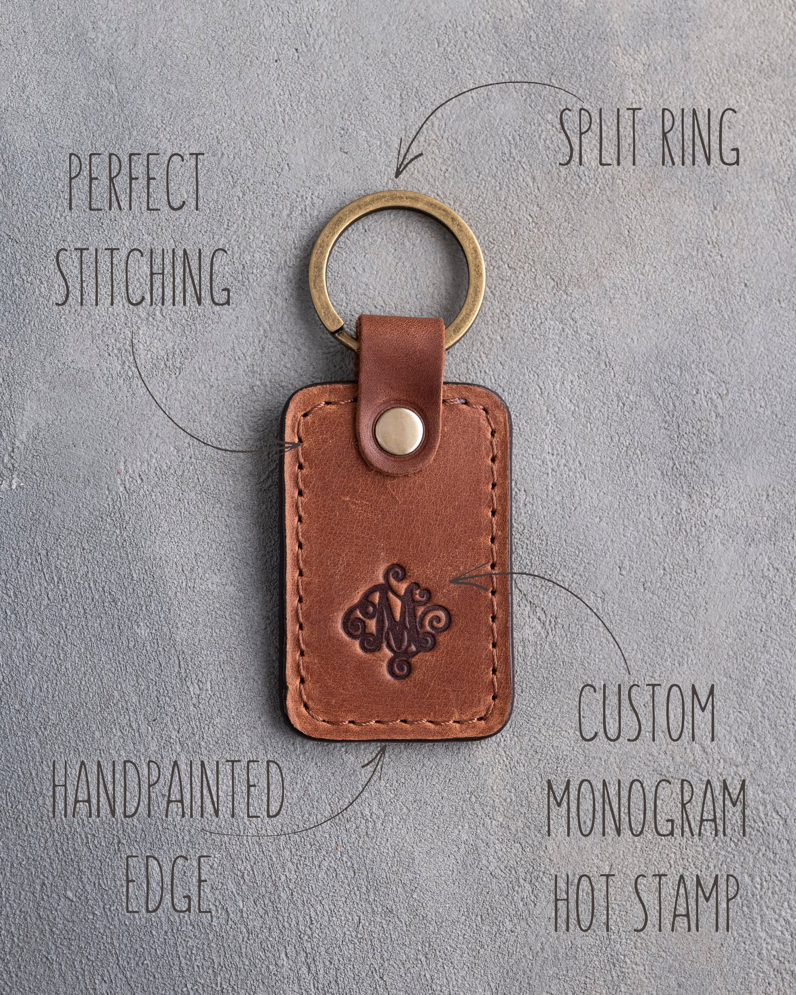 Personalized Leather Keychain