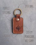 Personalized Leather Keychain