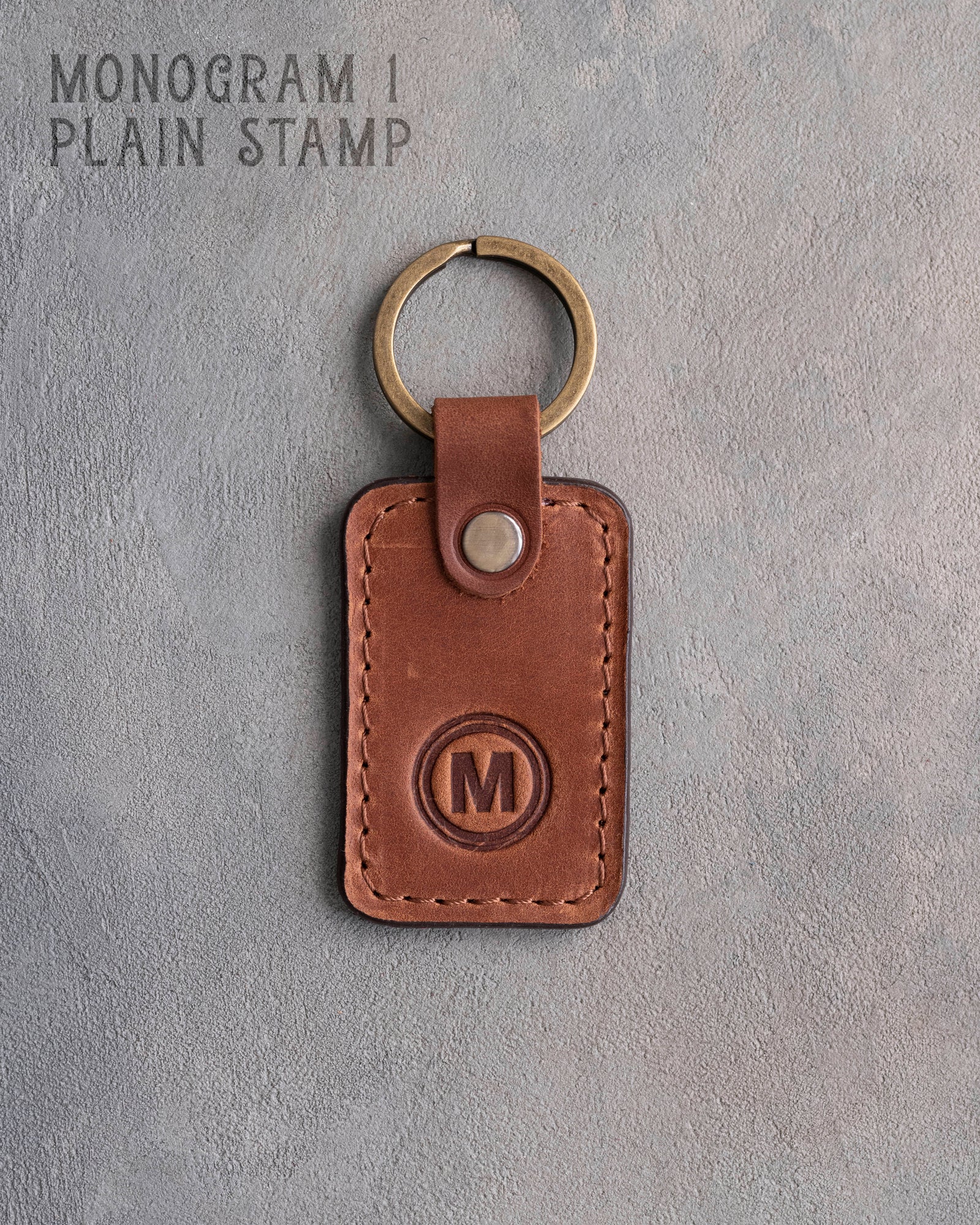Personalized Leather Keychain in Arizona Leather