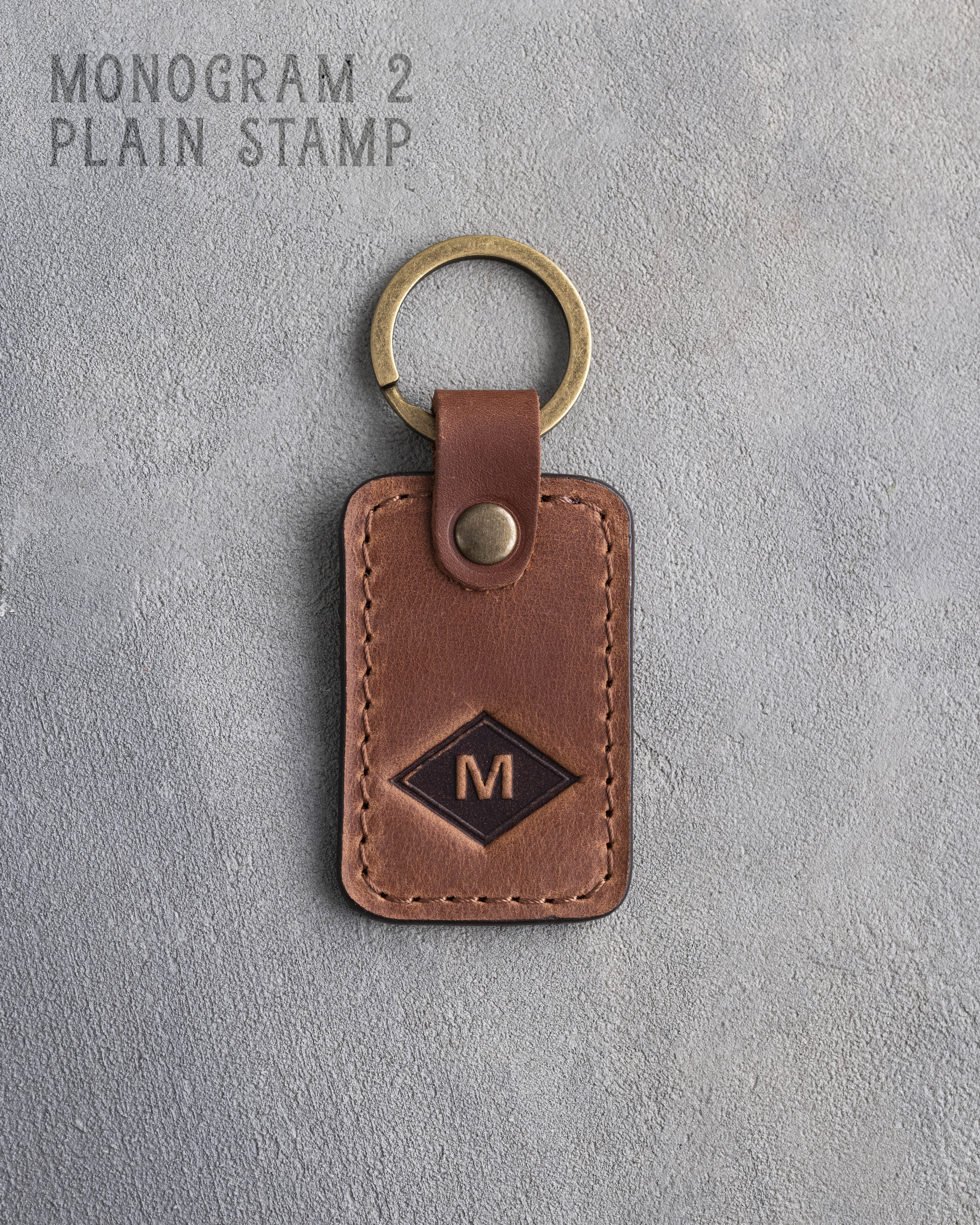 Personalized Leather Keychain in Arizona Leather