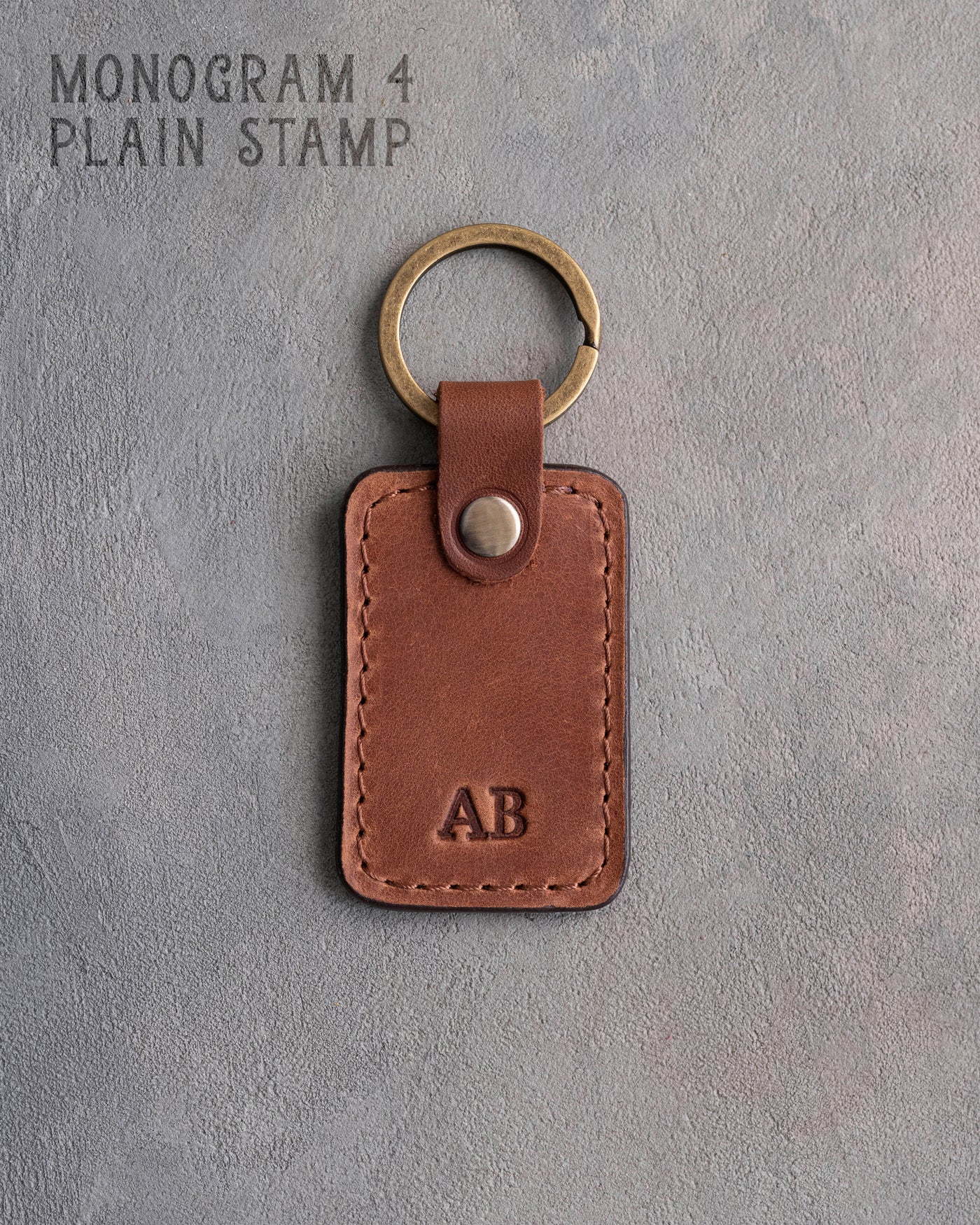 Personalized Leather Keychain in Arizona Leather