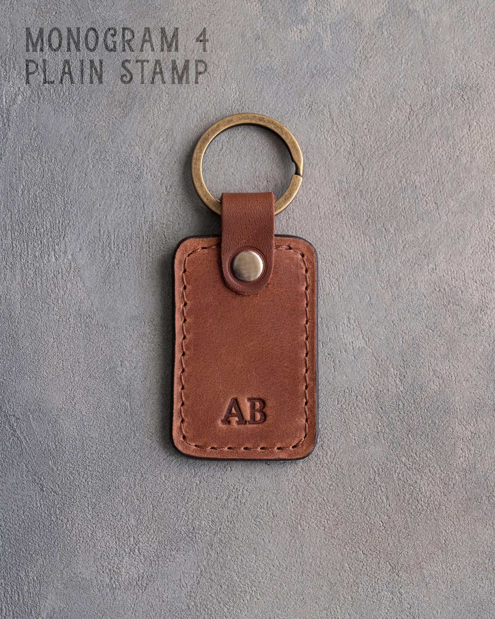 Personalized Leather Keychain in Arizona Leather