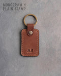 Personalized Leather Keychain in Arizona Leather