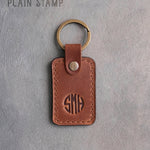 Personalized Leather Keychain in Arizona Leather