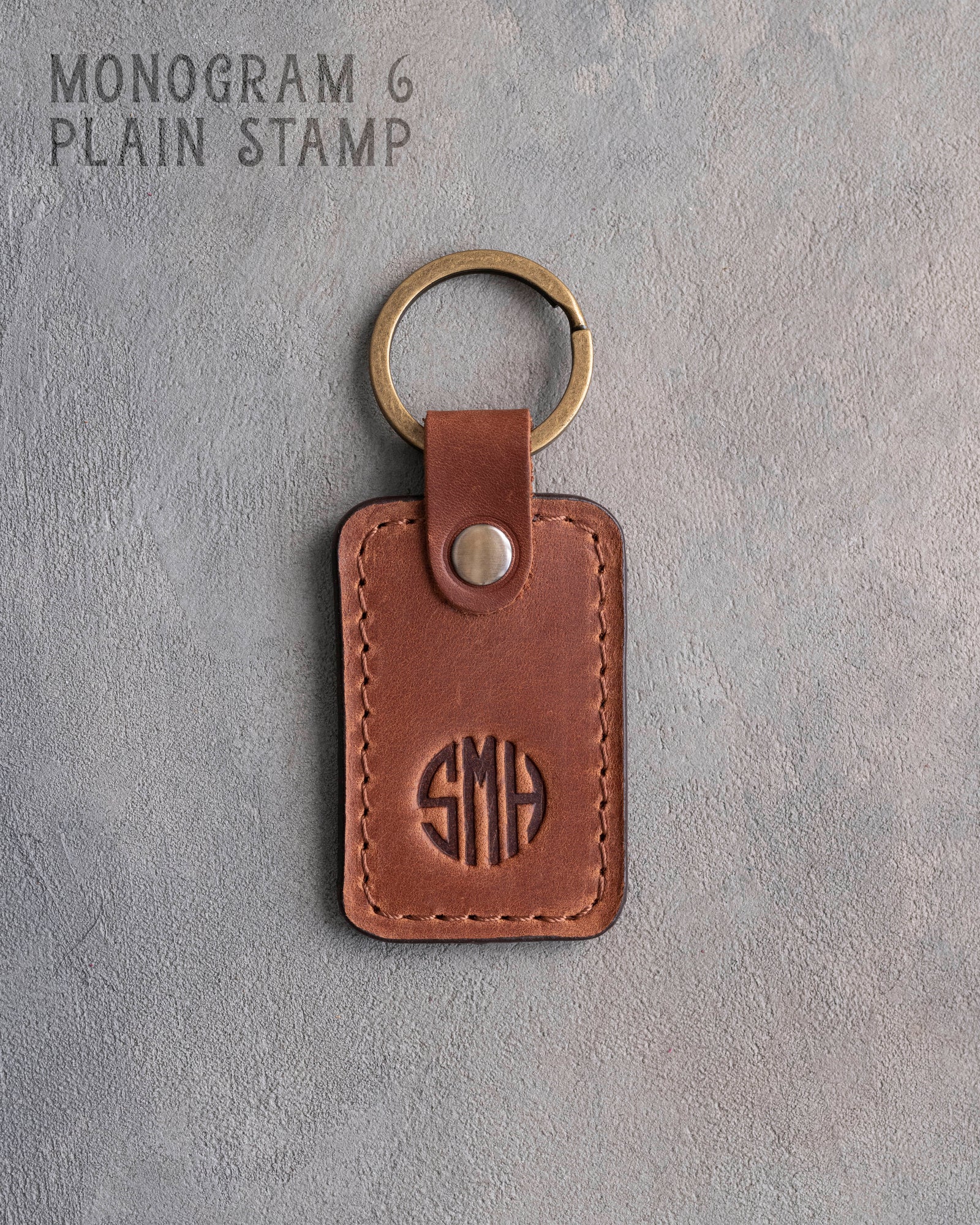 Personalized Leather Keychain in Arizona Leather