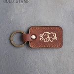 Personalized Leather Keychain in Arizona Leather