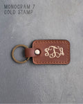 Personalized Leather Keychain in Arizona Leather