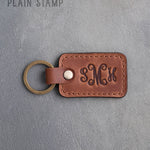 Personalized Leather Keychain in Arizona Leather