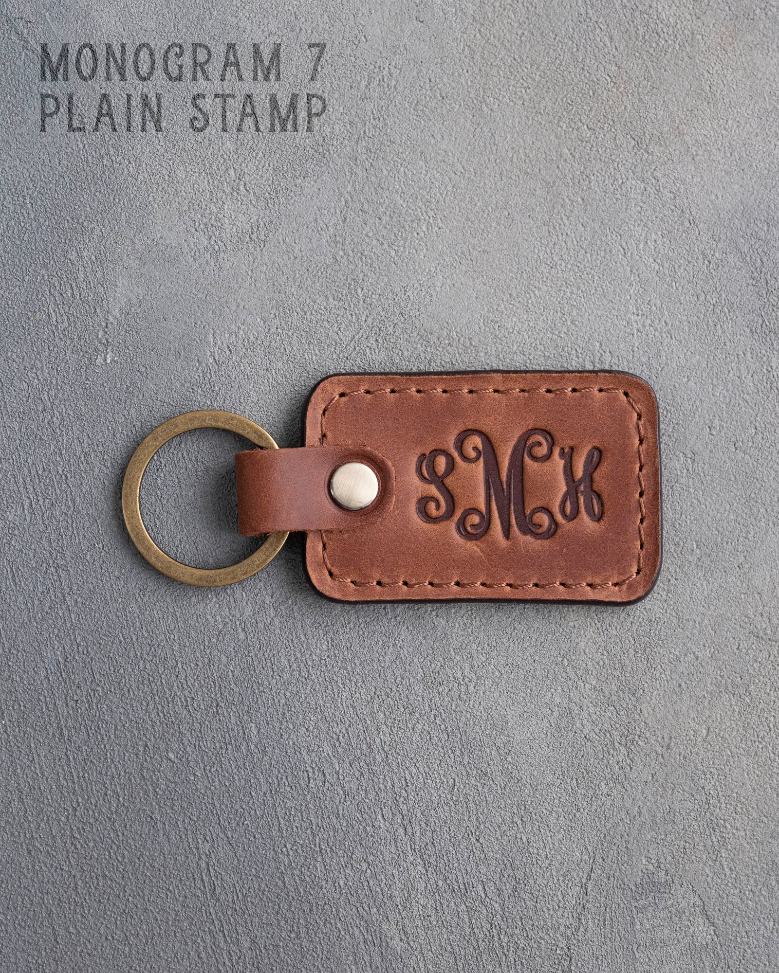Personalized Leather Keychain in Arizona Leather