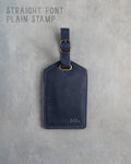 Blueberry Leather Luggage Tag Personalized