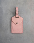 Blush Leather Luggage Tag Personalized