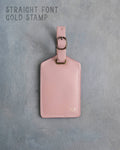 Blush Leather Luggage Tag Personalized