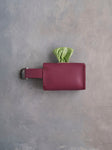 Sangria Leather Dog Poop Bag Holder with button closure