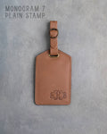 Caramel Leather Luggage Tag Personalized