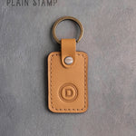 Personalized Leather Keychain in Indian Summer Leather