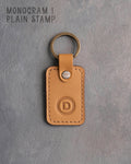 Personalized Leather Keychain in Indian Summer Leather
