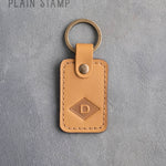 Personalized Leather Keychain in Indian Summer Leather