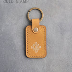 Personalized Leather Keychain in Indian Summer Leather