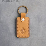 Personalized Leather Keychain in Indian Summer Leather