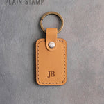 Personalized Leather Keychain in Indian Summer Leather