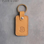 Personalized Leather Keychain in Indian Summer Leather