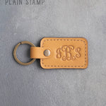 Personalized Leather Keychain in Indian Summer Leather