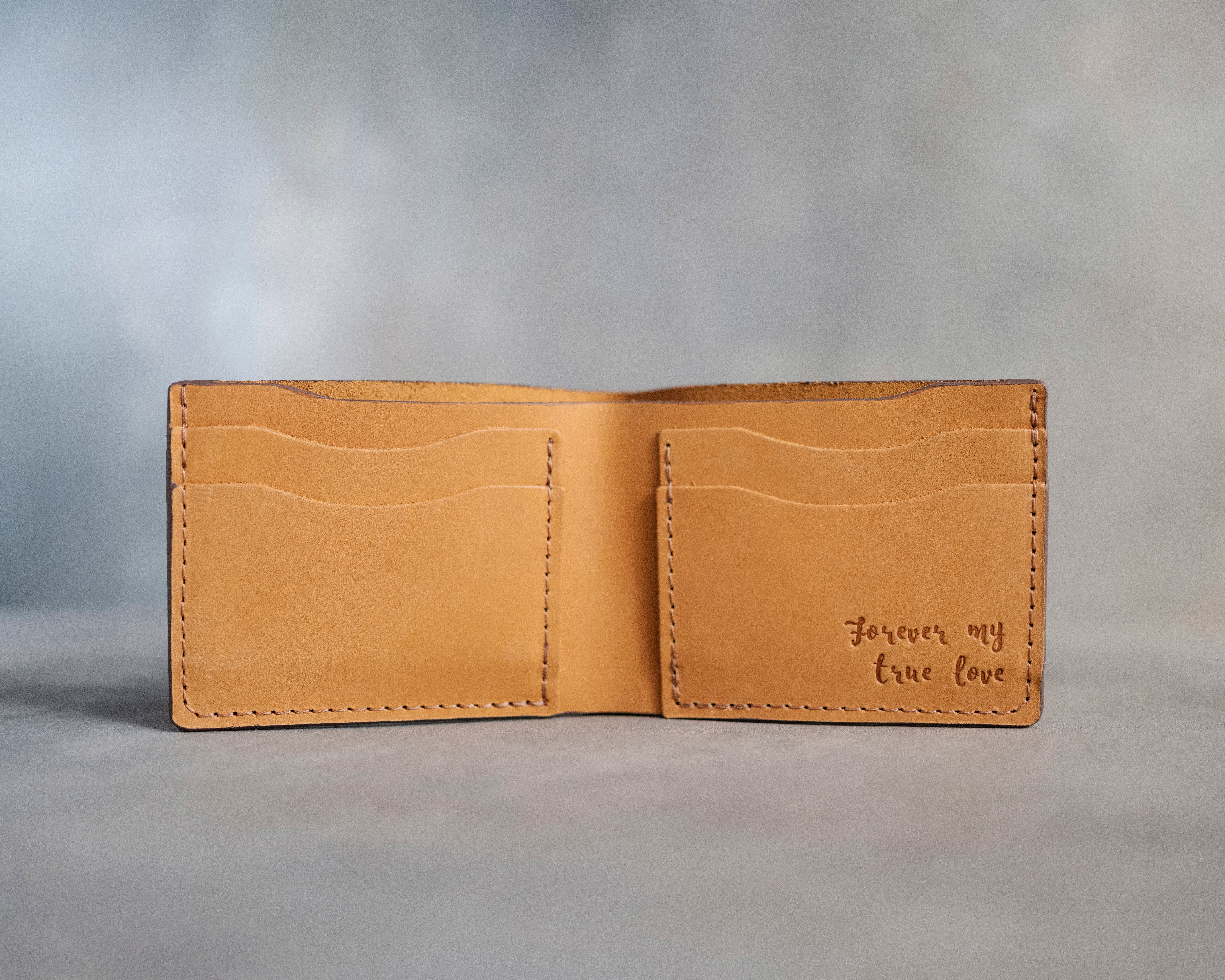 Leather Wallet Bifold in Indian Summer Leather