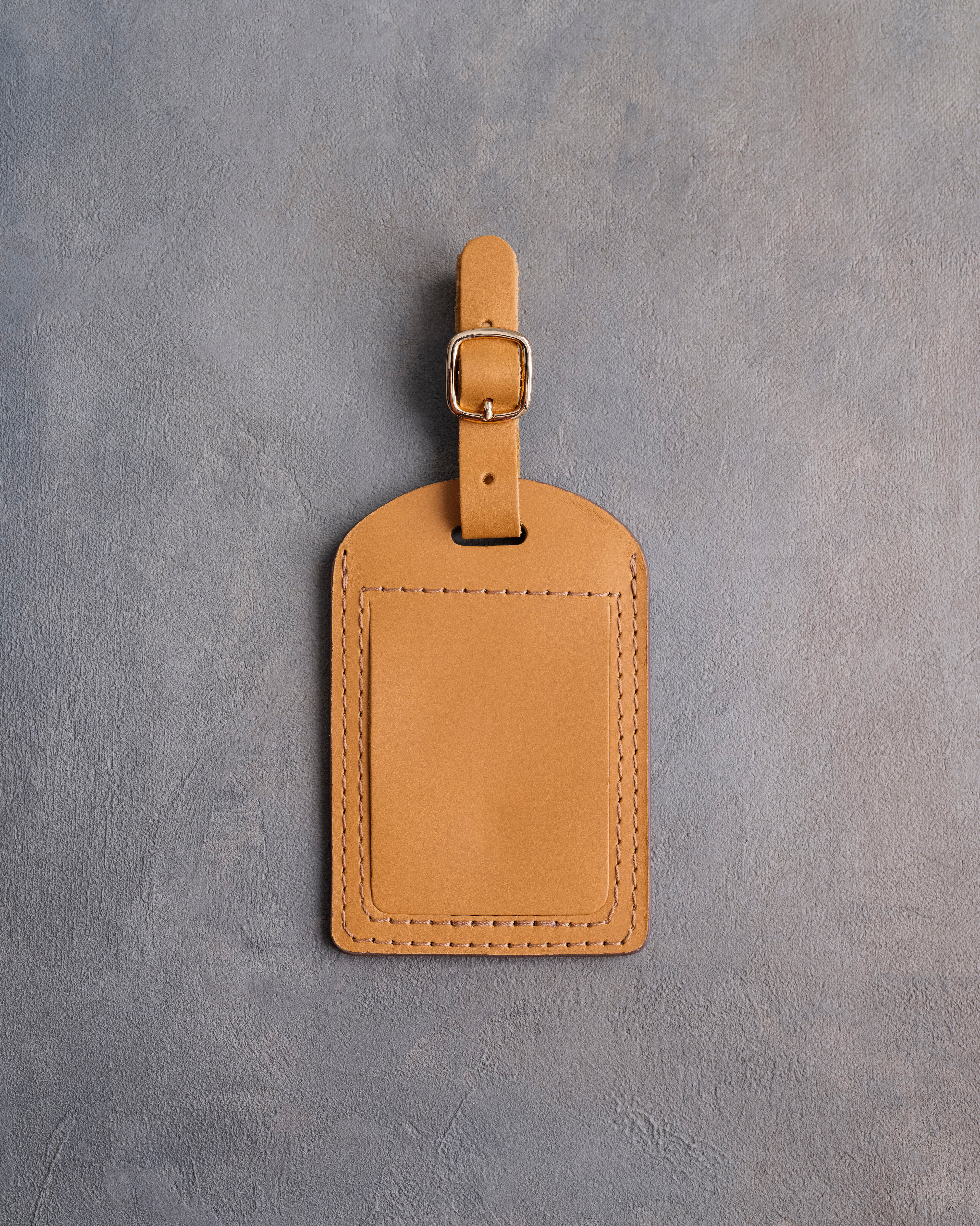 Floral Name Luggage Tag in Indian Summer Leather