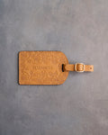 Floral Name Luggage Tag in Indian Summer Leather