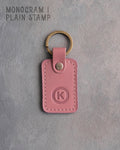 Personalized Leather Keychain in Parisian Blossom Leather