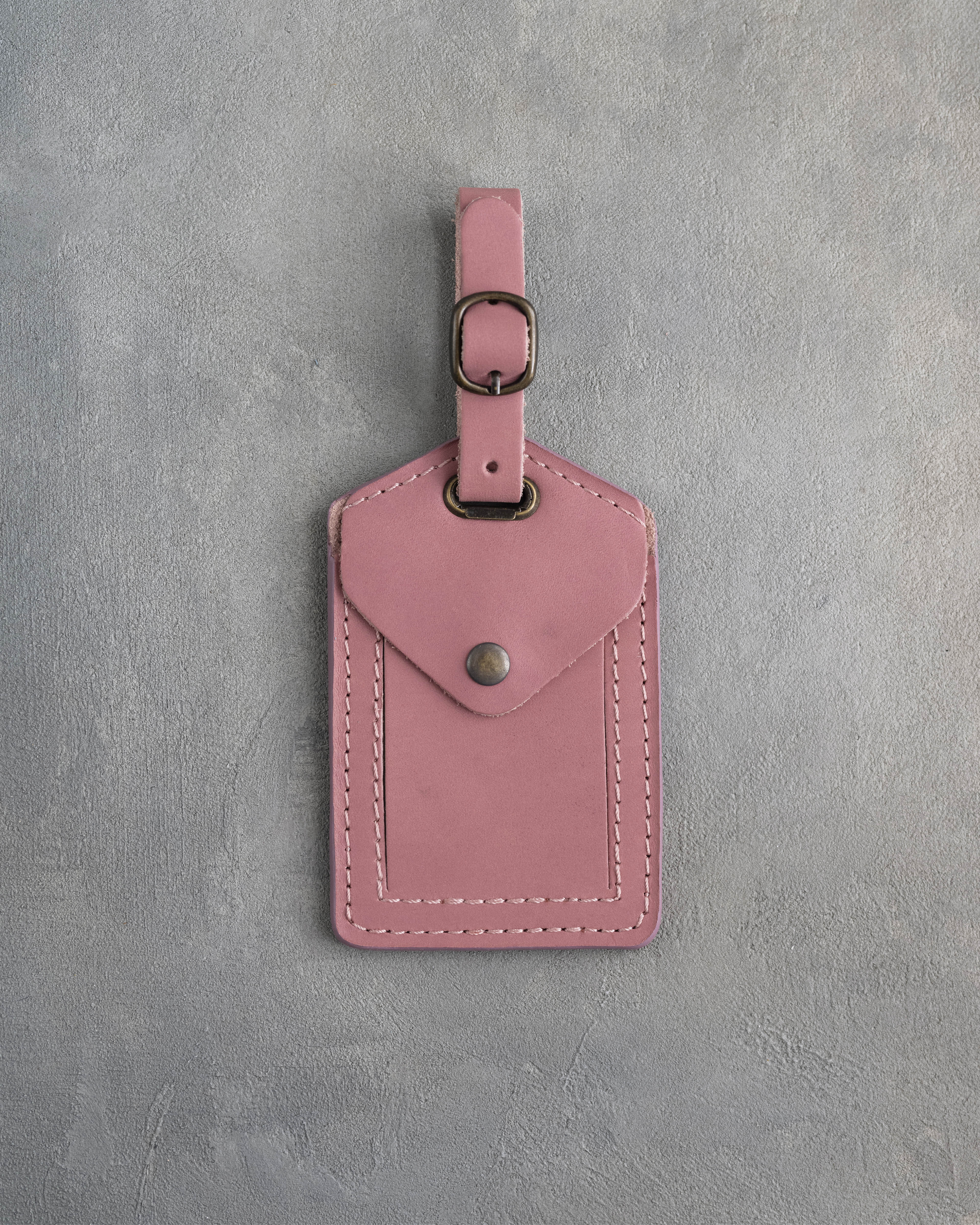 Parisian Blossom Leather Luggage Tag Personalized